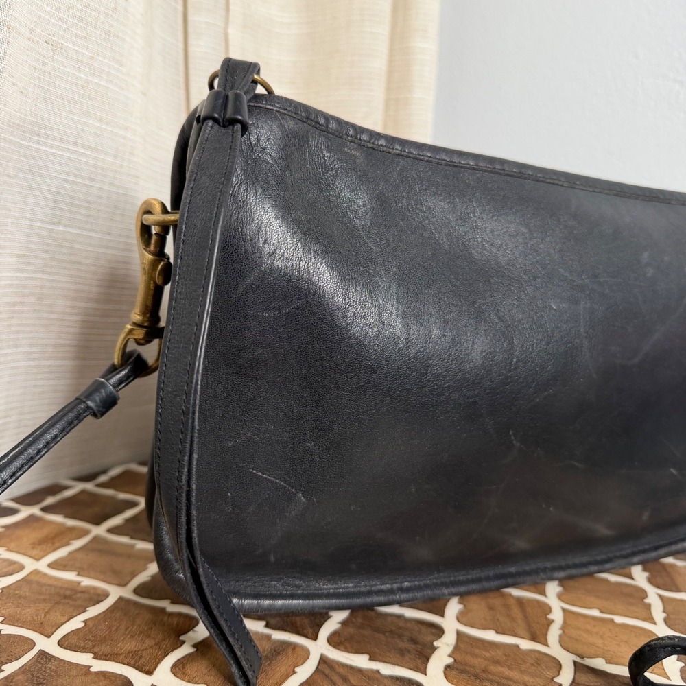 70s Vintage Coach Crossbody Purse Glove Tanned Leather Bag Bonnie Cashin NYC USA - Picture 4 of 13